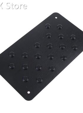 New Black Aluminum Car Floor Mat Patch Non-slip Heel Plate F