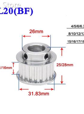 1PCS XL 20 Tooth Convex Synchronous Wheel Timing Pulley Belt