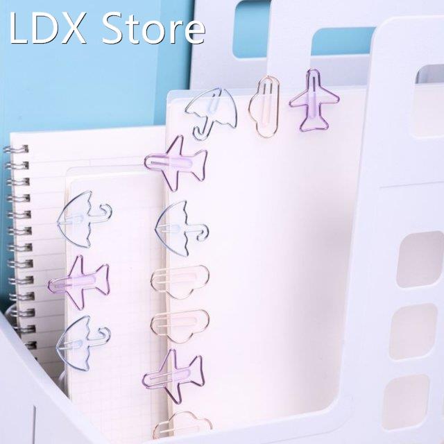 12Pcs Unique Animal Theme Papers Clip Colored Page Clips Set