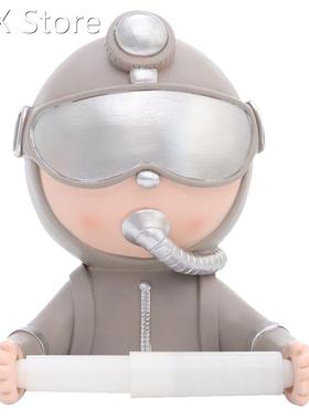 1PC Creative Diver Roll Paper Rack No Punching Toilet Tissue