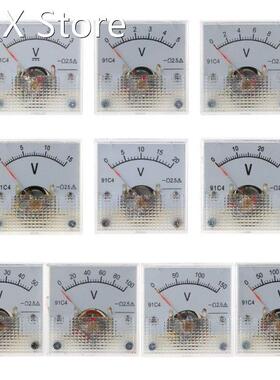 91C4 DC Voltmeter Analog Panel Voltage Meter Mechanical Poin