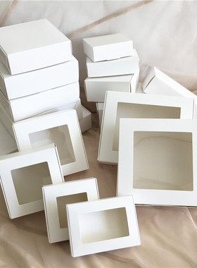 30pcs DIY White box with window paper Gift box cake Packagin