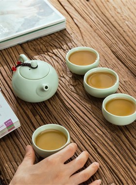 Kung Fu Tea Sets Ceramic Portable Porcelain Service Gaiwan T