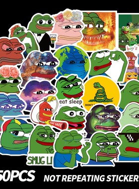 Pepe Frog Sticker Freezer Suitcase Animal Motorcycle Decals