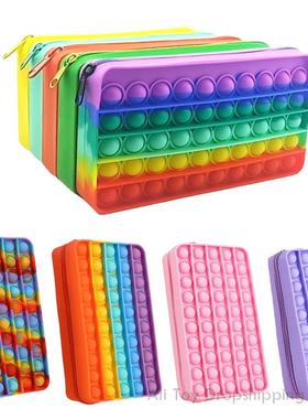 Large Popits Pencil Case Simples Sensory Silicone Bubble Sta