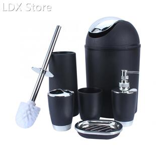 6Pcs Bathroom Accessory Set With Hand sanitizer bottle soup
