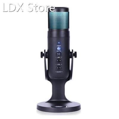 RGB USB Desktop Streaming Media Podcast PC Microphone,Cardio