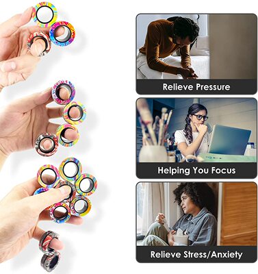 Magnetic Rings Fidget Toy Anti-Stress Magic RingTools Childr