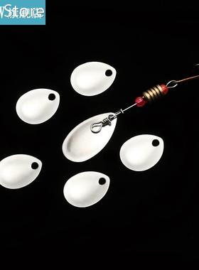 50 Pcs Fishing Attractor Spinner Blades Smooth Nickel Spoons