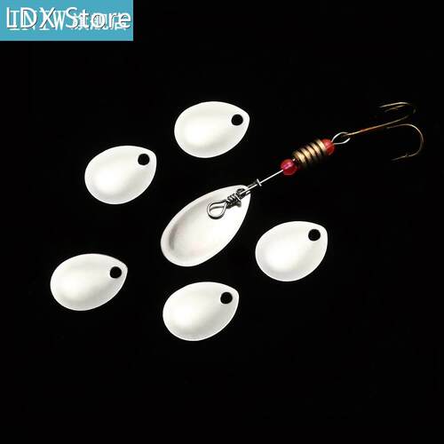 50 Pcs Fishing Attractor Spinner Blades Smooth Nickel Spoons