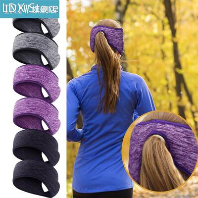 1PC Winter Sweatband Ear Warmer Ponytail Headband Women Men