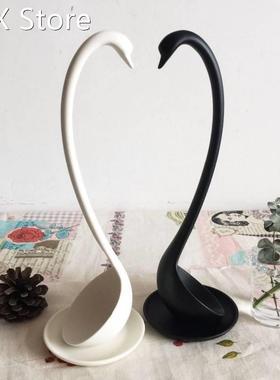 Swan Long Handled Spoon Soup Tableware Dinnerware Cooking Ki