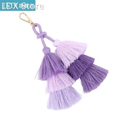 Tassel Keychain Pendant Material Cotton Thread for Keychain