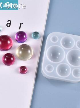 Crystal Epoxy Resin Mold Half Ball Beads Oblate Cabochon Pen