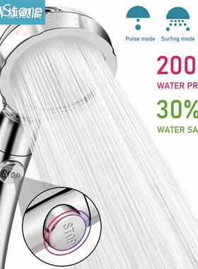 High Pressure Shower Head With ON/Off Switch 3 Function Wate