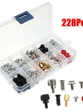 228Pcs DIY Screw Assortt Kit Computer PC Screws Set With cas