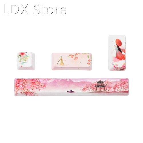 4pcs PBT Personalized Five Side Dye-Subbed OEM Profile Keyca
