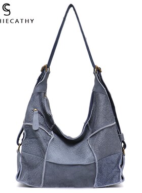 SC Vintage Genuine Leather Bag Shoulder Handbags for Women