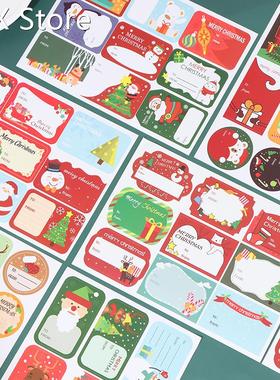 108Pcs/12Sheets Handmade Merry Christmas Written Stickers C