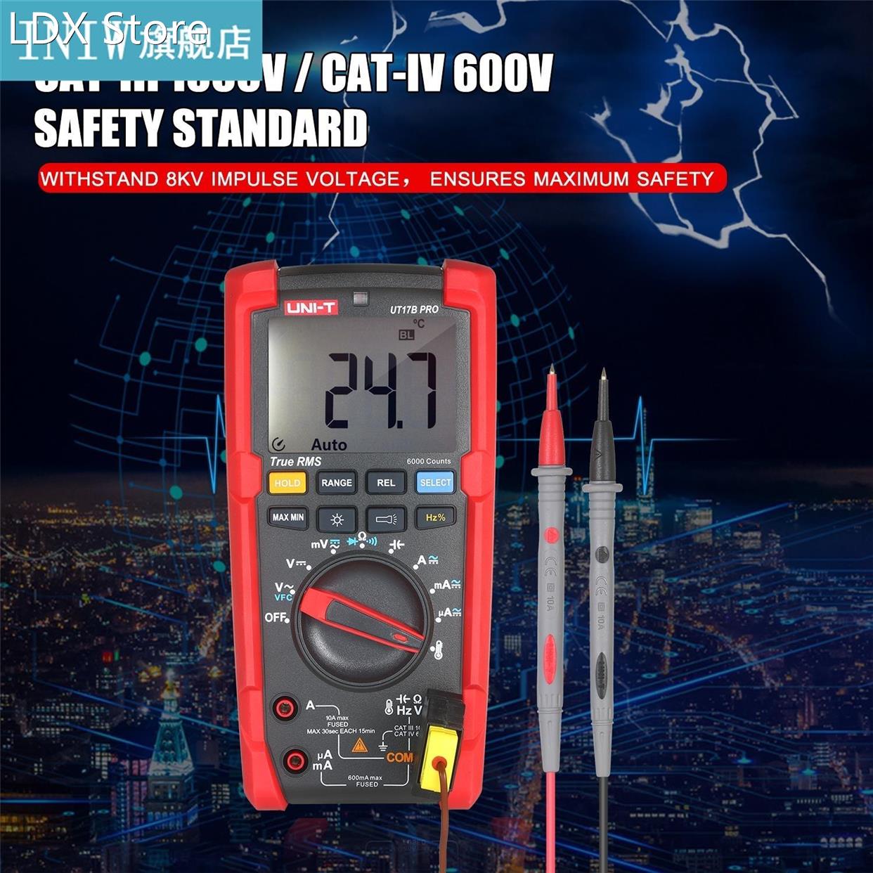 Digital Multimeter Auto-Ranging Multitester High Accuracy Un