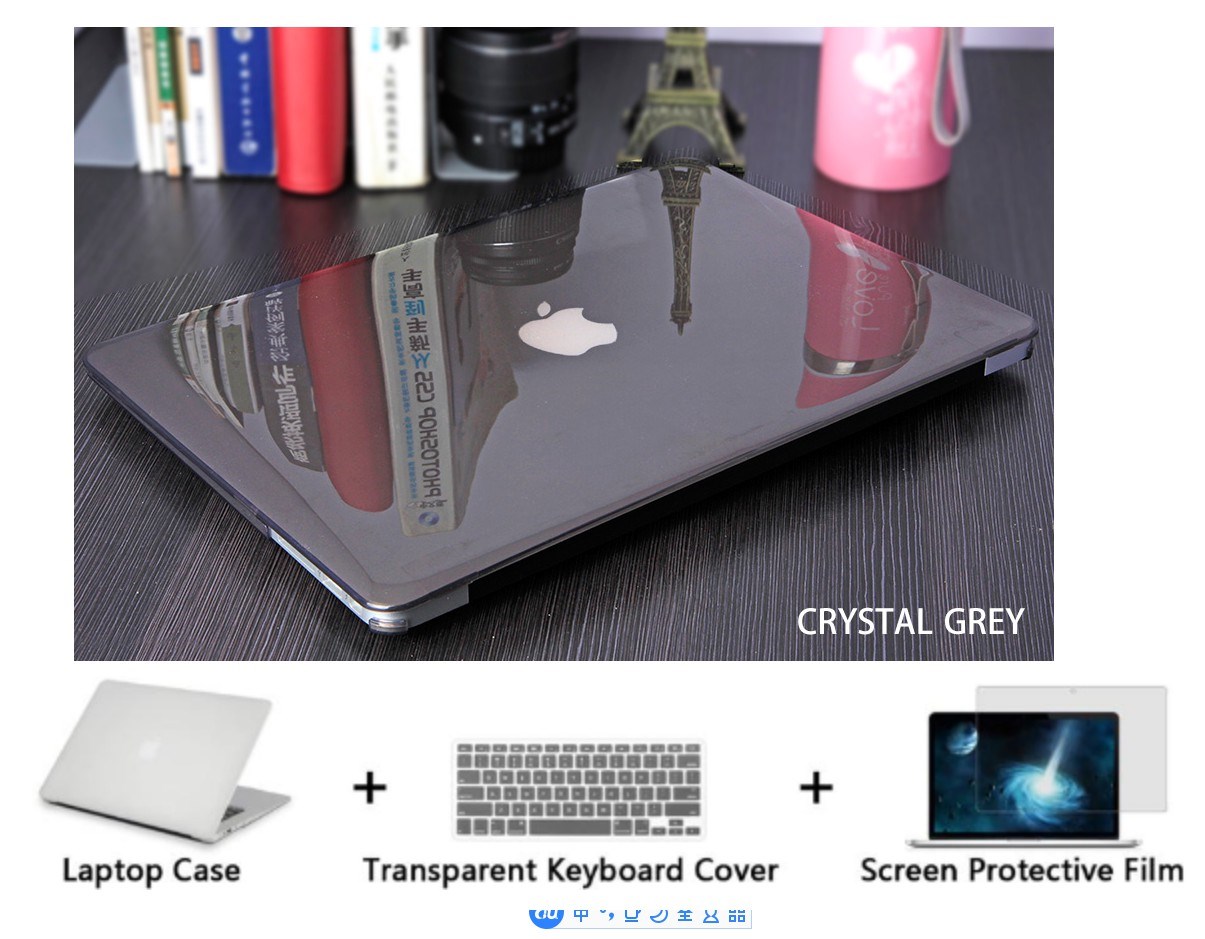 3in1 Newest Transparent Laptop Shell Case Apple MacBook Air