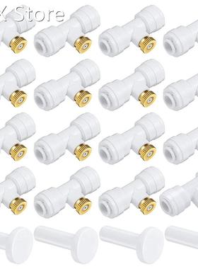 16 Pieces Brass Misting Nozzles Kit Atomizing Nozzle Kit 0.4