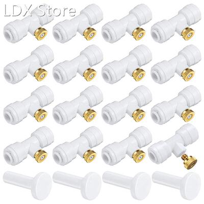 16 Pieces Brass Misting Nozzles Kit Atomizing Nozzle Kit 0.4