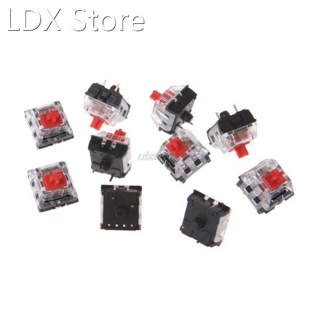 10Pcs 3 Pin KeyCaps red Switch Mechanical Keyboard Switch fo