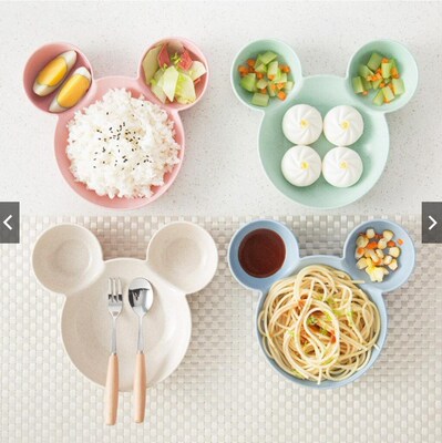 Kid Mickey Bowl Dishes Cartoon Mouse Lunch Box Kid Baby Chil