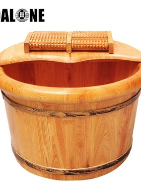 GOALONE Wood Foot Basin Foot Bucket Pedicure Bowl Spa Massa