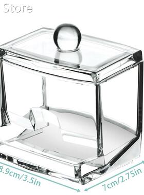 Storage Box Acrylic Cotton Swab Makeup Organizer Box Portabl