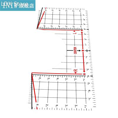 PVC T-Shirt Ruler 2-Sided Usability T-Shirt Alignment Tool P