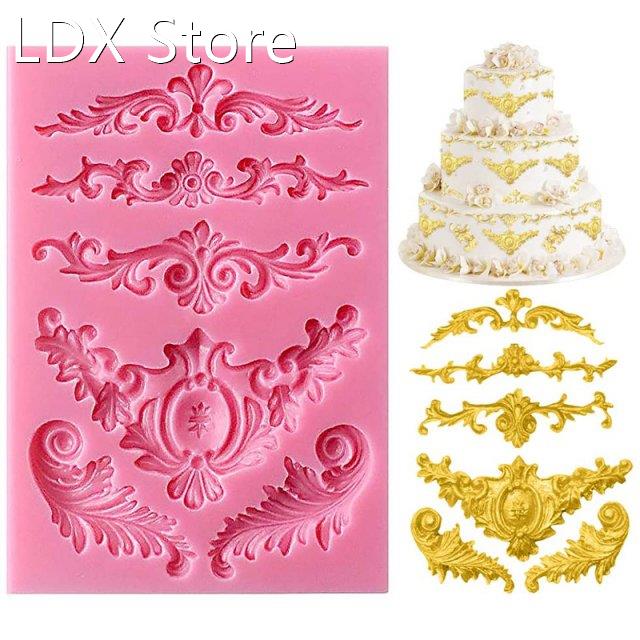 Relief Pattern Fondant Cake Silicone Mold Mousse Chocolate C