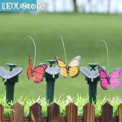 1PC Garden Decoration Solar Powered Fluttering Butterflies H