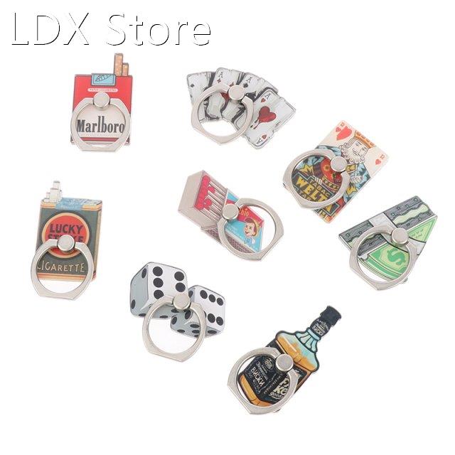 1pcs Cute Retro Phone Holder Ring Mobile Phone Stand Dice &a