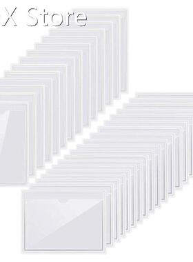 40PCS Index Card Holder, 2 Size Transparent Label Holders Ar