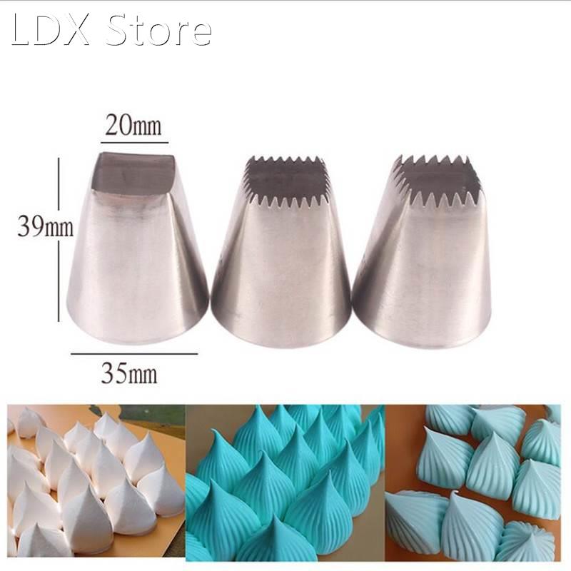 3pcs Square Cake Design Cream Tips Pastry Nozzles Pastry Ici