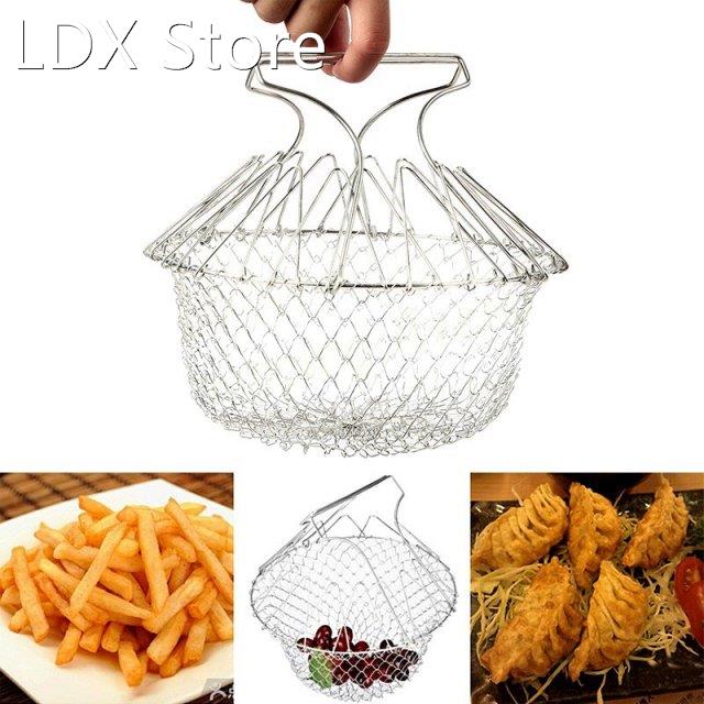 Kitchen Cooking Tool High Quality 1Pc Foldable Fry Basket St