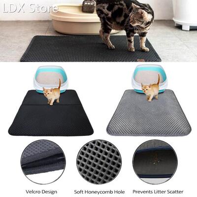 Cat Litter Catcher Mat 2-layer Dust Trapper Pet Pad Waterpro