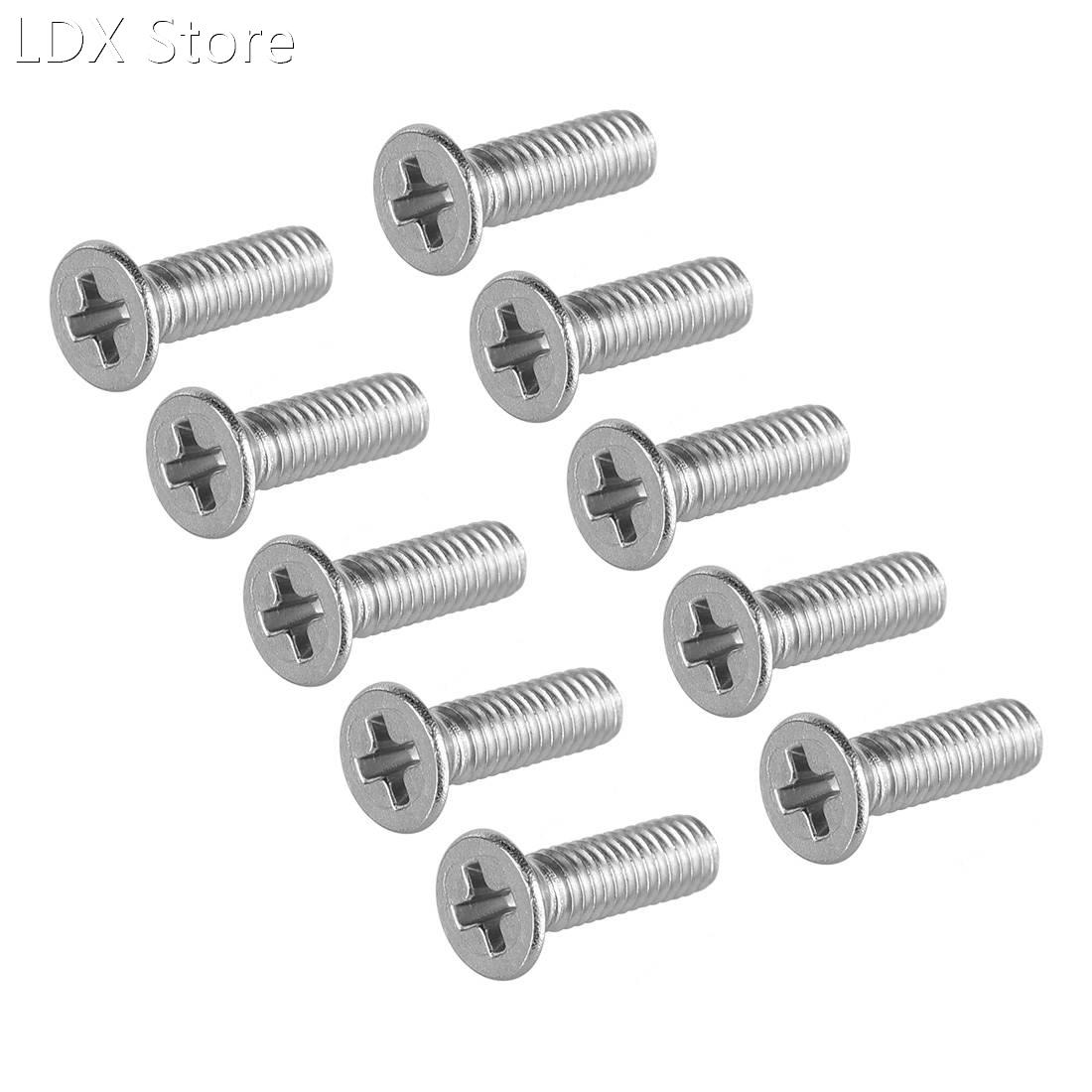 M3x10mm Flat Head Machine Screws, Phillips Cross Screw, 304