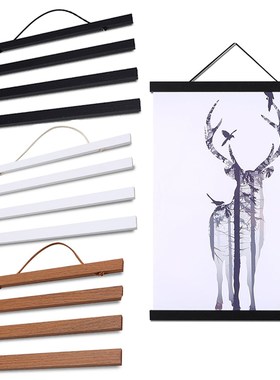 Magnetic Poster Frame Wooden Wall Photo Picture Artwork Hang