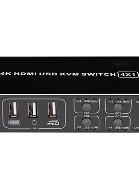 4K HDMI KVM Switch 4In 1Out USB HDMI1.4 KVM Switcher Splitt