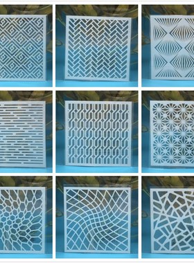 9Pcs/Lot 13cm Arrow Line Texture DIY Layering Stencils Paint