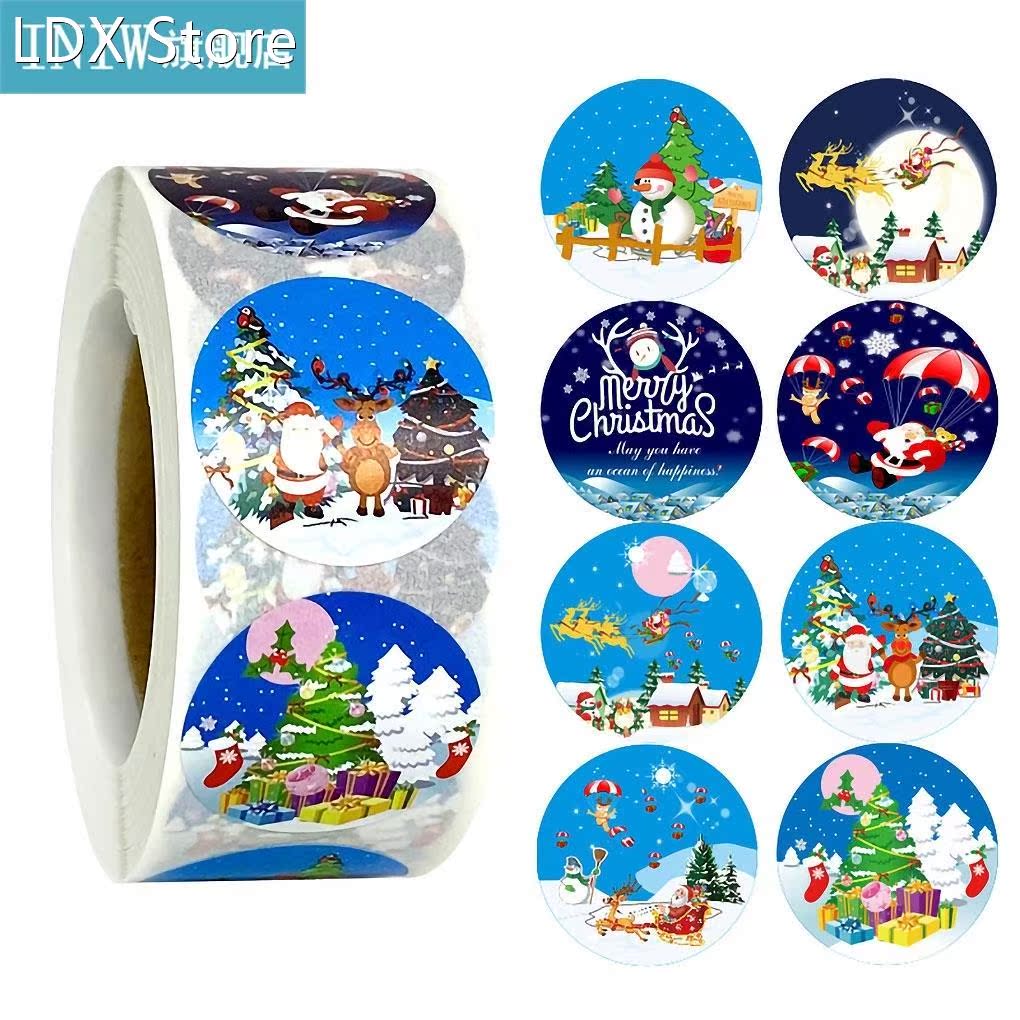 500 Pcs/roll Sealing Sticker Christmas Gift Box Label Candy