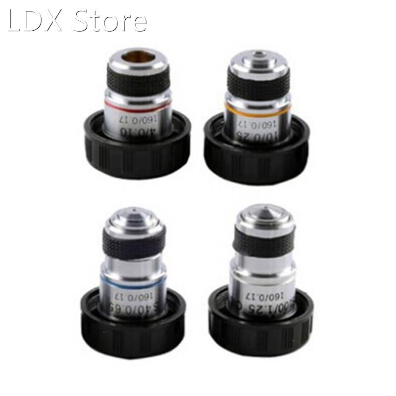 4X 10X 40X 100X Microscope Objective Lens Achromatic Objecti