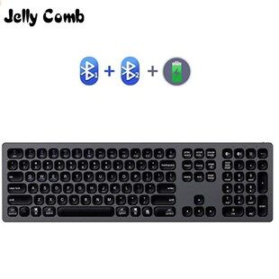 Jelly Comb Aluminum Alloy Bluetooth Keyboard for ipad Macbo