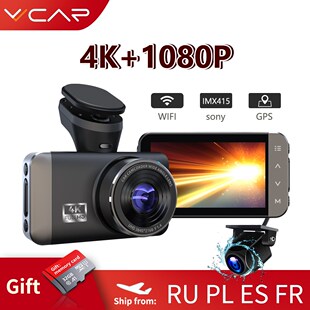 VVCAR D530 Car DVR Camera 4K+1080P WIFI Speed N GPS Dashcam
