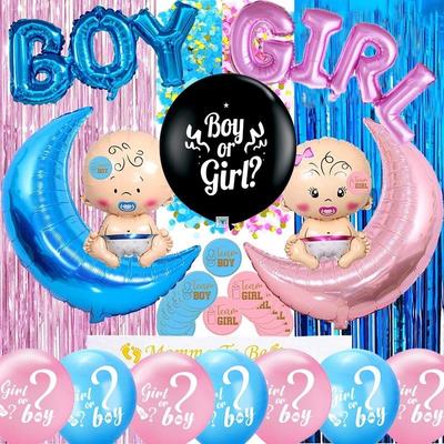 Boy Or Girl Gender Reveal Balloons Gender Disclosure Theme