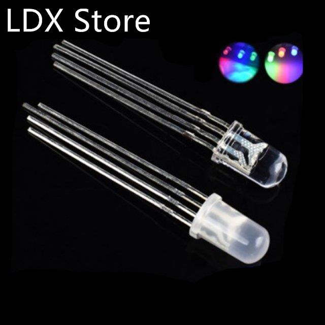 20PCS 5mm full-color LED RGB red/green/blue Common Cathode/A