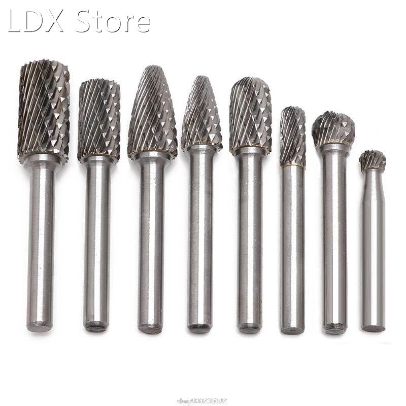 8pc Tungsten Carbide Burr Bit 1/4
